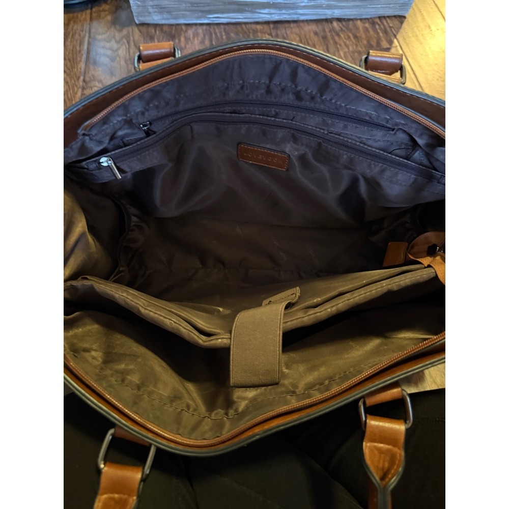 Lovevook Laptop Tote Bag Brown Vegan Leather Work Briefcase Crossbody Satchel - Picture 4 of 5
